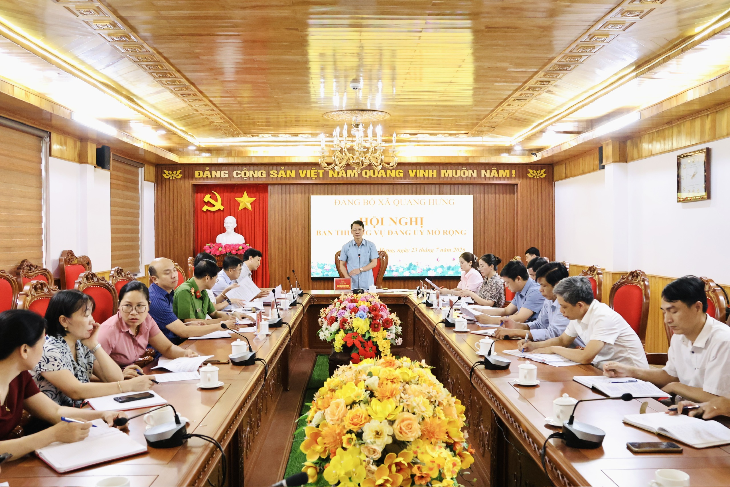 Hội nghị Ban Thường vụ Đảng uỷ xã Quang Hưng mở rộng