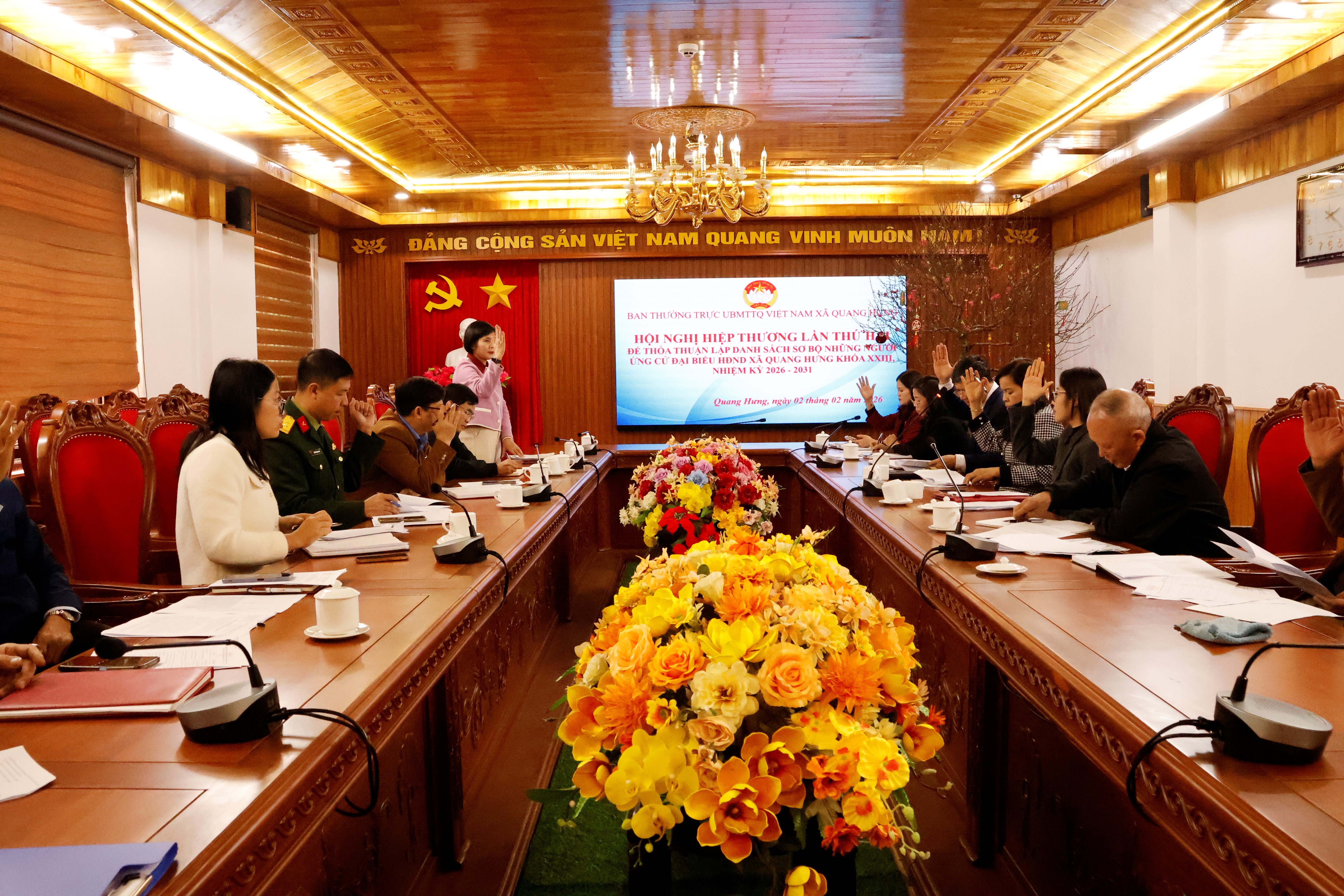 Ủy ban MTTQ xã tổ chức hội nghị hiệp thương lần thứ hai giới thiệu người ứng cử đại biểu HĐND xã khóa XXIII