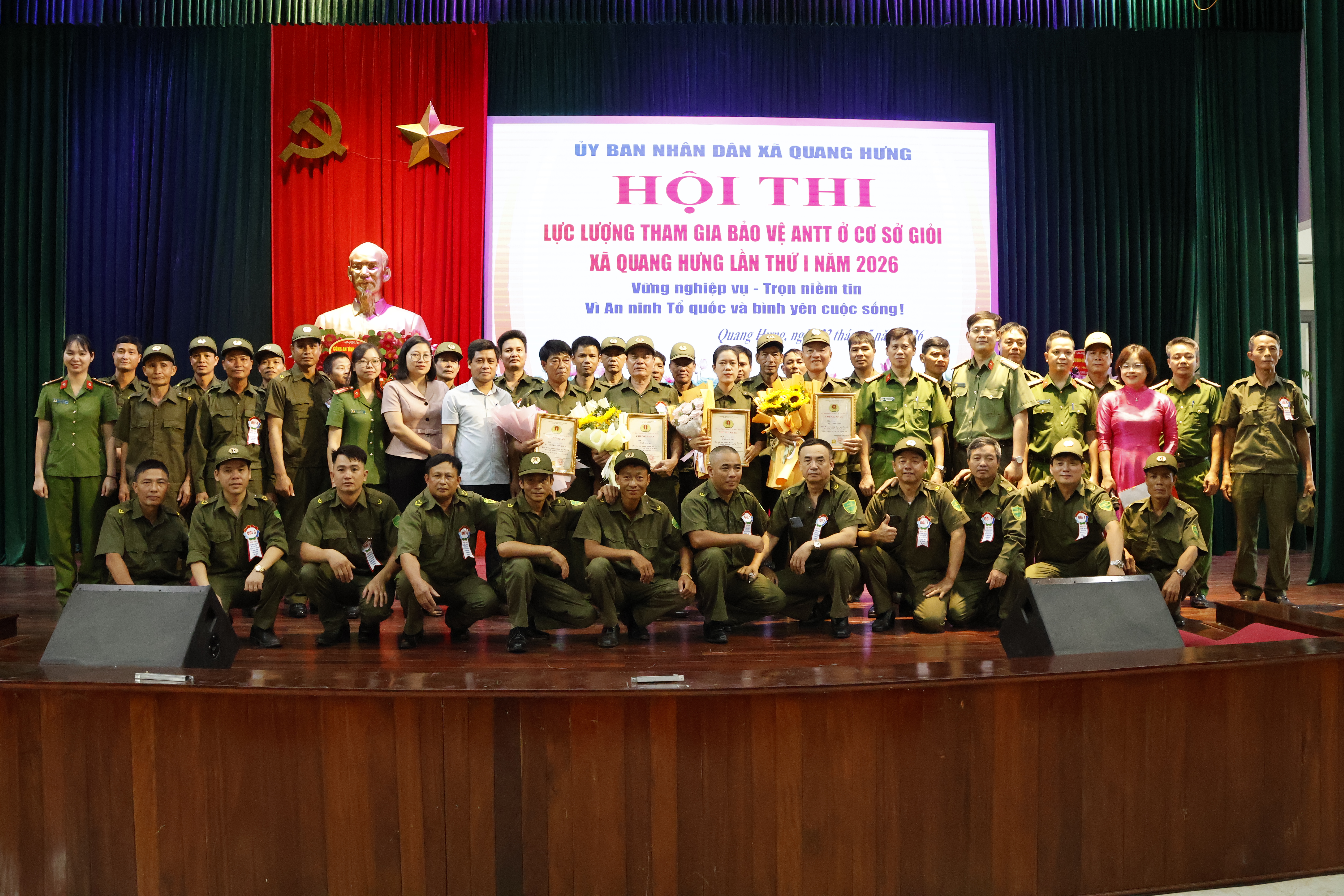 Hội thi lực lượng tham gia bảo vệ an ninh trật tự ở cơ sở giỏi xã Quang Hưng lần thứ I năm 2026