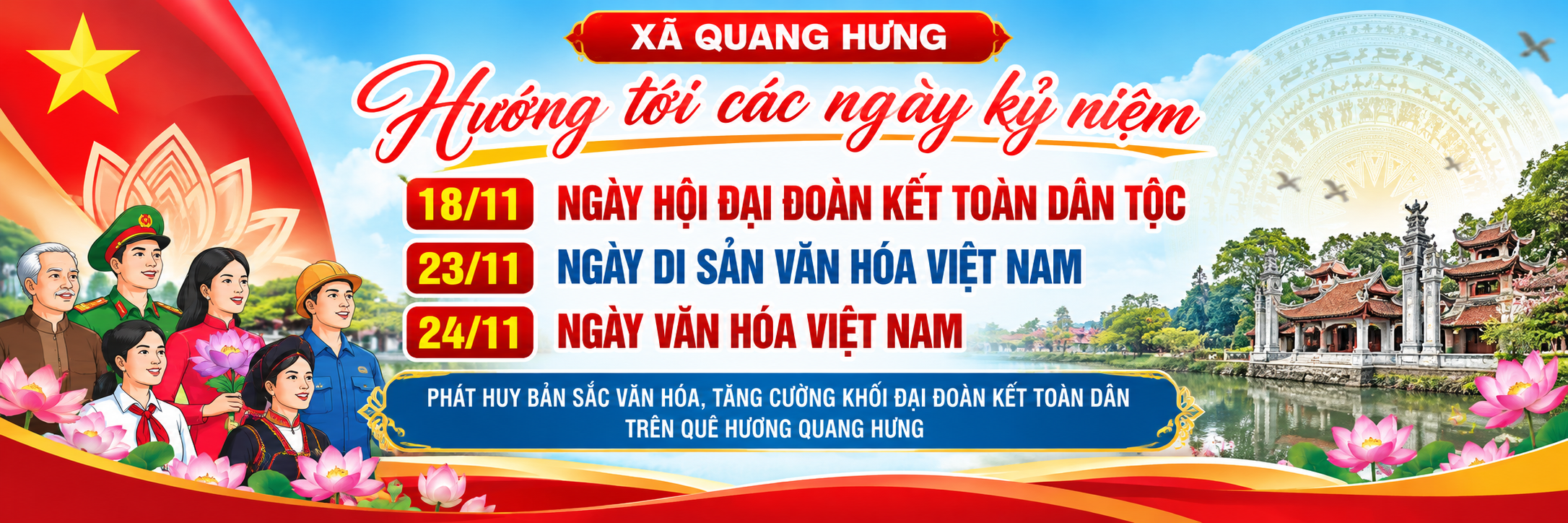 Lan tỏa giá trị văn hóa Việt Nam, xây dựng quê hương Quang Hưng Giàu - Đẹp - Văn minh