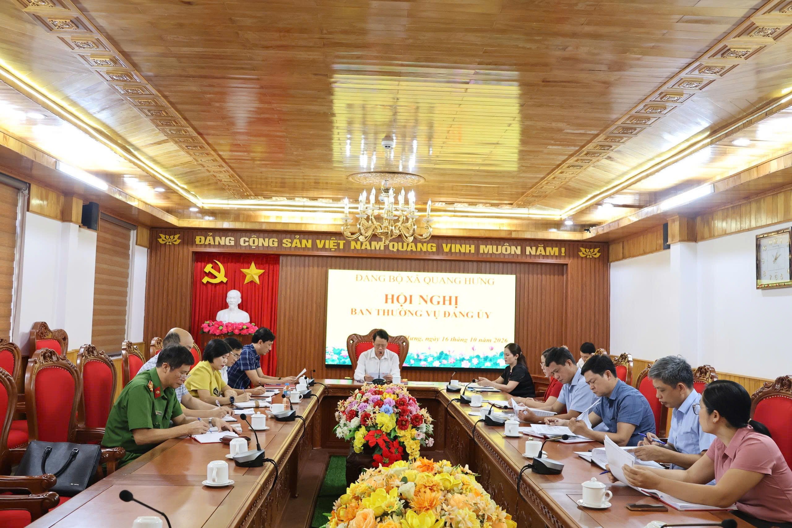Hội nghị Ban Thường vụ Đảng ủy xã Quang Hưng